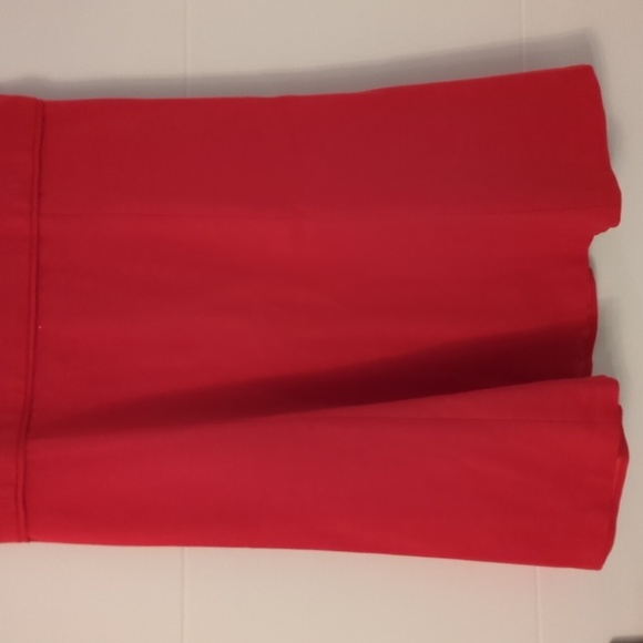J Crew Factory Red fit and flare Strechy knit Structured Career Office Red dress - Picture 3 of 7